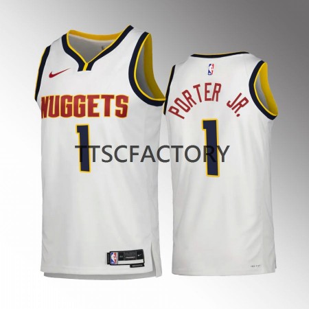 Dres Denver Nuggets Michael Porter Jr. 1 Nike 2022-23 Association Edition Bijela Swingman - Muške